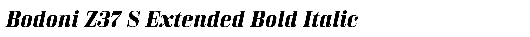 Bodoni Z37 S Extended Bold Italic image